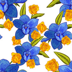 vector seamless flower pattern