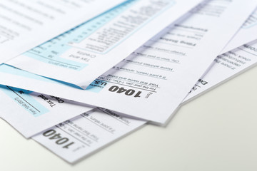 Tax forms, close up