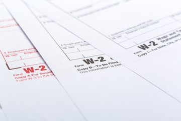 Tax forms, close up