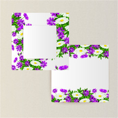 vector frame with flowers