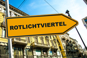 Obraz premium Schild 285 - Rotlichtviertel