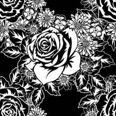 seamless monochrome pattern