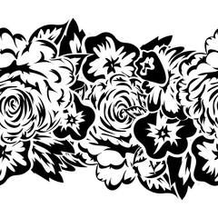 seamless monochrome pattern 