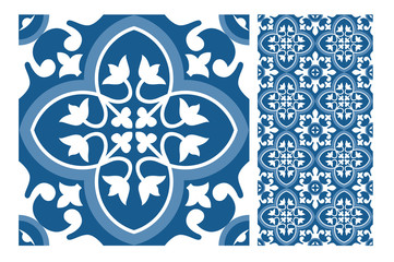 vintage tiles patterns antique seamless design in Vector illustration