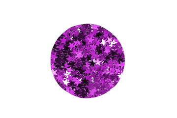 Purple glitter circle