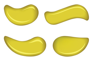 Yellow cream vector drops