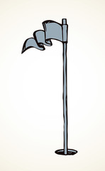 Golf flag. Vector drawing