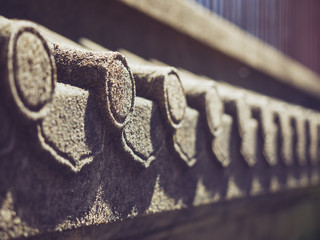 Roof detail stone engrave texture Japan culture Architecture details