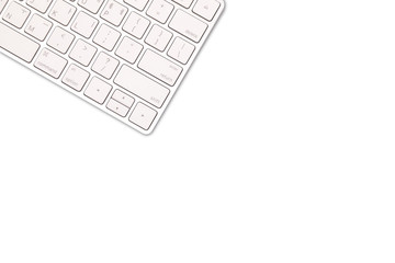 Close up of partial computer keyboard in filled frame layout