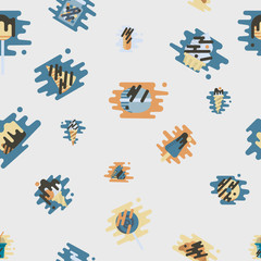 Dessert Seamless Pattern with Modern Flat Elements for Candy Shop