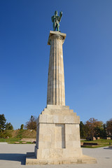 Fototapeta na wymiar The Victor Monument, Kalemegdan, Belgrade, Serbia. Erected in 1928 to commemorate Serbia's victory over Ottoman and Austro-Hungarian Empire during the Balkan Wars and the First World War