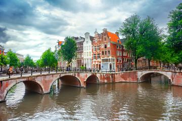 Naklejka premium Canal in Amsterdam