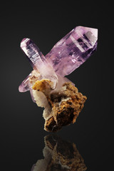crystal stone gem purple mineral specimen
