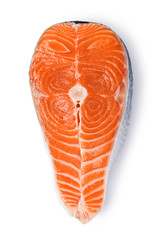 Slice of red fish salmon