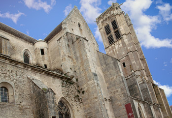 Fototapeta na wymiar Noyers sur Serein, Eglise paroissiale. Yonne, Bourgogne, France