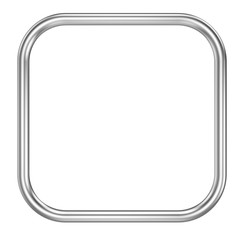Metall frame ring isolated on white background - 3D rendering