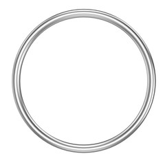 Metall ring isolated on white background - 3D rendering - obrazy, fototapety, plakaty