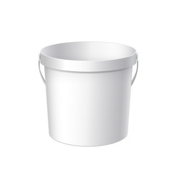 Small White plastic bucket.