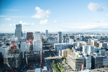 札幌都市風景　札幌の街並み　札幌テレビ塔からの眺め