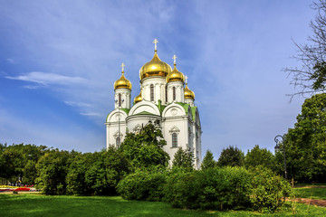 The St. Catherine Cathedral - Russian Orthodox church near Tsarskoye Selo in Pushkin,...