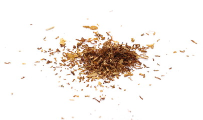 Tobacco pile isolated on white background
