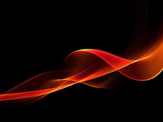 Abstract Orange Waves Background. Template Design