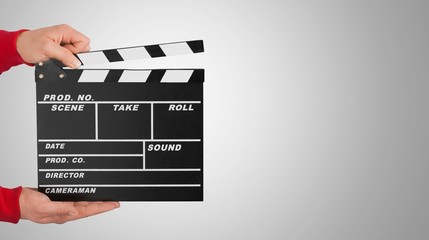 Clapperboard.