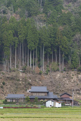 Idyllic landscape of historical village Miyama in Kyoto, Japan
