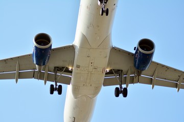 Passenger plane is landing 