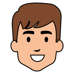 young man head avatar character