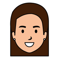 Fototapeta premium beautiful woman head avatar character