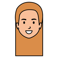 beautiful woman head avatar character