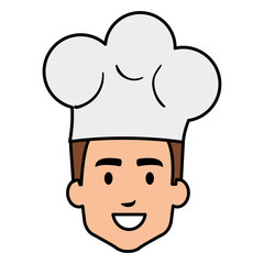 restaurant chef head avatar character