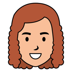 beautiful woman head avatar character