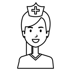 woman nurse avatar character vector illustration design