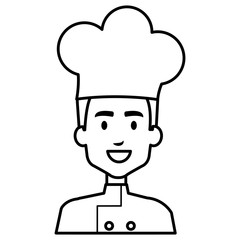 restaurant chef avatar character vector illustration design