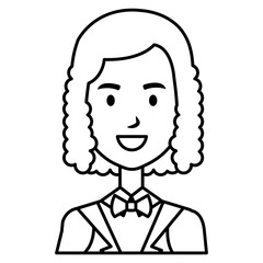 beautiful woman avatar character vector illustration design