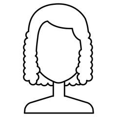 beautiful woman shirtless avatar character vector illustration design