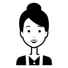 beautiful woman avatar character vector illustration design