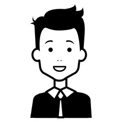 elegant businessman avatar character vector illustration design