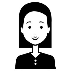 beautiful woman avatar character vector illustration design