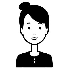 beautiful woman avatar character vector illustration design