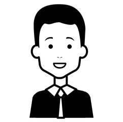elegant businessman avatar character vector illustration design