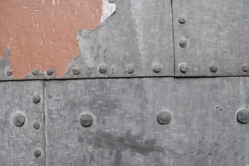 Old Rusty Metal Texture with Nailheads