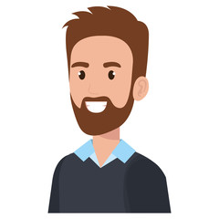 young man avatar character vector illustration design