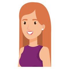 beautiful woman avatar character vector illustration design