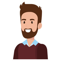 young man avatar character vector illustration design
