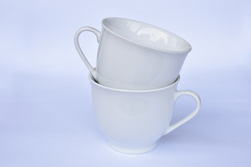White Cups Isolated