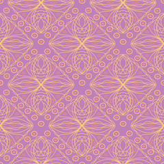 Geometric seamless pattern. Bright colored violet background/