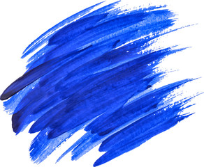 Blue watercolor texture paint stain shining brush stroke - 198029912